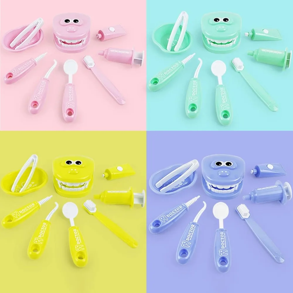 Juego de simulación de plástico para dentista, Kit médico, juguete de imitación para niños, juego de rol de cultivo higiénico Habbit para niños
