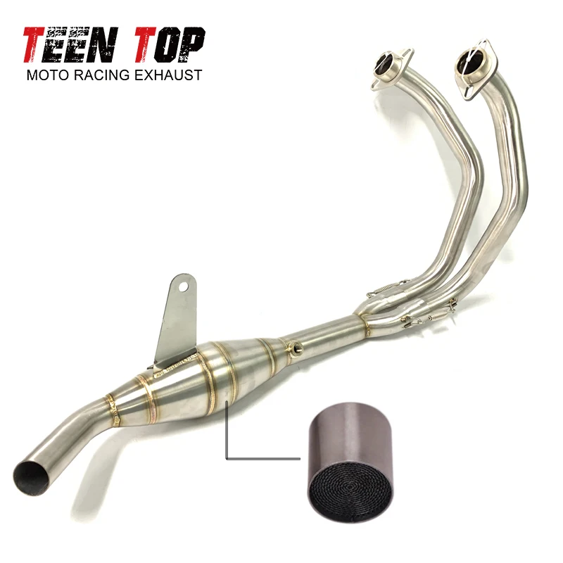 MT-03 Motorcycle Exhaust Pipe For Yamaha R3 MT03 R25 Exhaust Front Link Pipe Stainless Steel Exhaust Header Escape Moto OEM Size