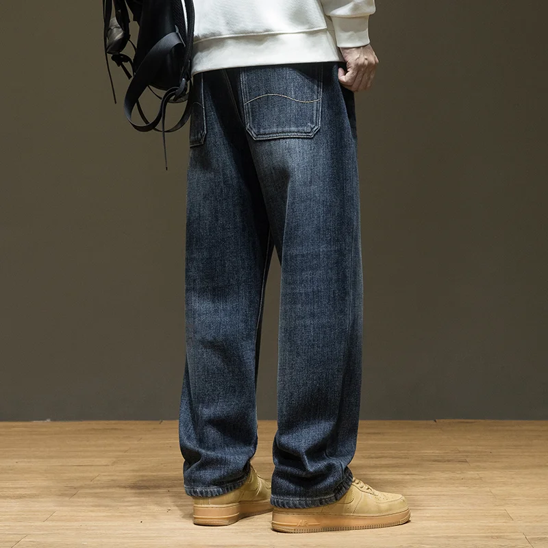 

Men's Straight Leg Fce Lined Thiened Casual Jeans mid Waist Zipper Closure Cotton Polyester Regenerated Cellulose Fiber