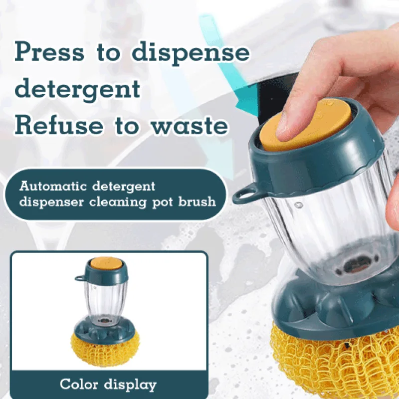 Harmless nano automatic detergent dispenser cleaning ball pot brush