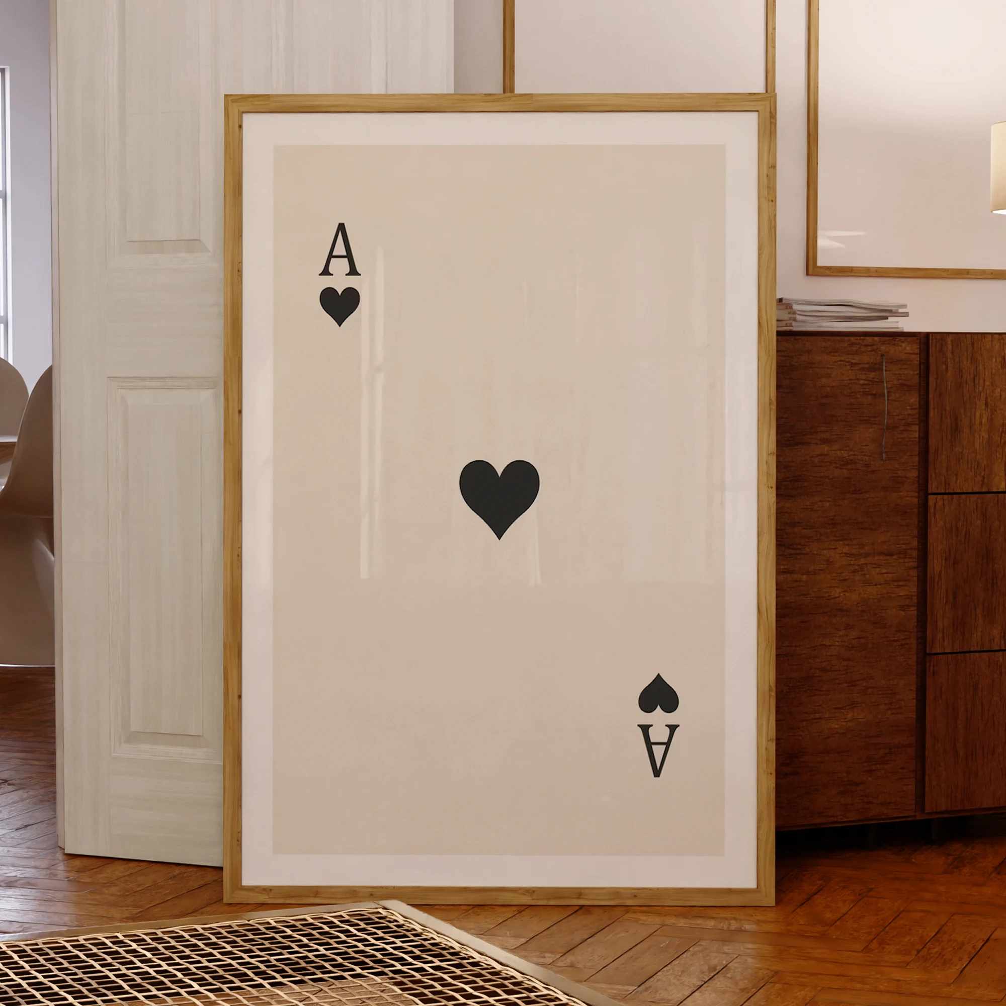 Mode Retro Liebes-Spielkarten Wandkunst Drucke Leinwand Gemälde Poster Bild für Wohnzimmer Heimdekoration