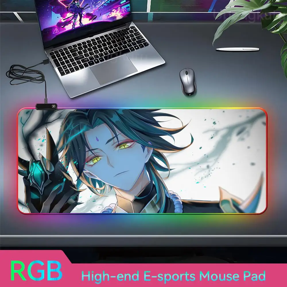 

Genshin Impact Xiao Mouse Pc Setup Accessories Pad Speed Mousepad All Size Edgelock Rubber Mouse Mat RGB Large Extended Mause D