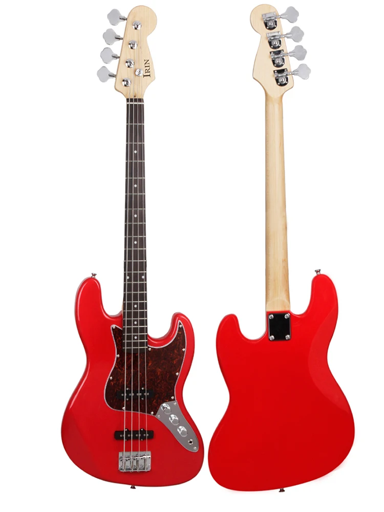 IRIN 4 Strings Red Electric Bass Guitar A Must Have Plucked Instrument for Modern Music Jazz Bands Electric Bass Guitar