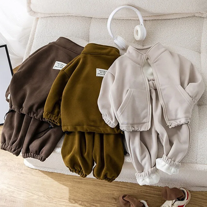 Fleece Kids Jacket and Pants Set 1