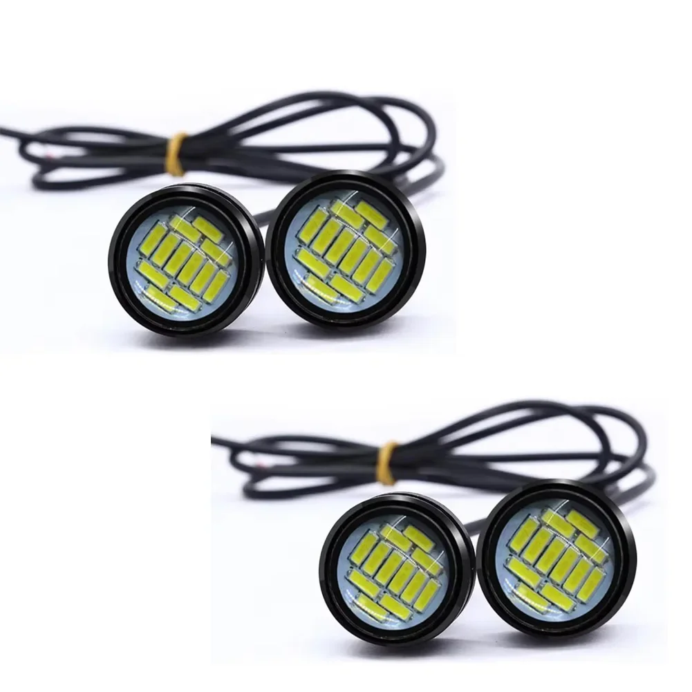 

12V 15W LED Car Lights 4pcs Ice Blue Blue Yellow Colors Daytime Running Lights For DRL Parking Reversing And Signal Light Set
