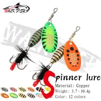 WALK FISH-señuelo giratorio de Pesca con lentejuelas, cebo giratorio de latón, gancho de acero con alto contenido de carbono, 3,7g, 5,3g, 8,2g, 10,5g
