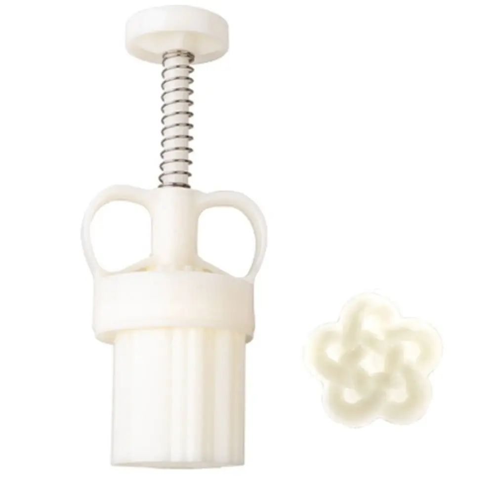 Molde de plástico 3D para pastel de frijol mungo, estilo chino, con patrón en relieve, para galletas y mooncakes, con estampado de nudo de la suerte y bendición, de presión manual.