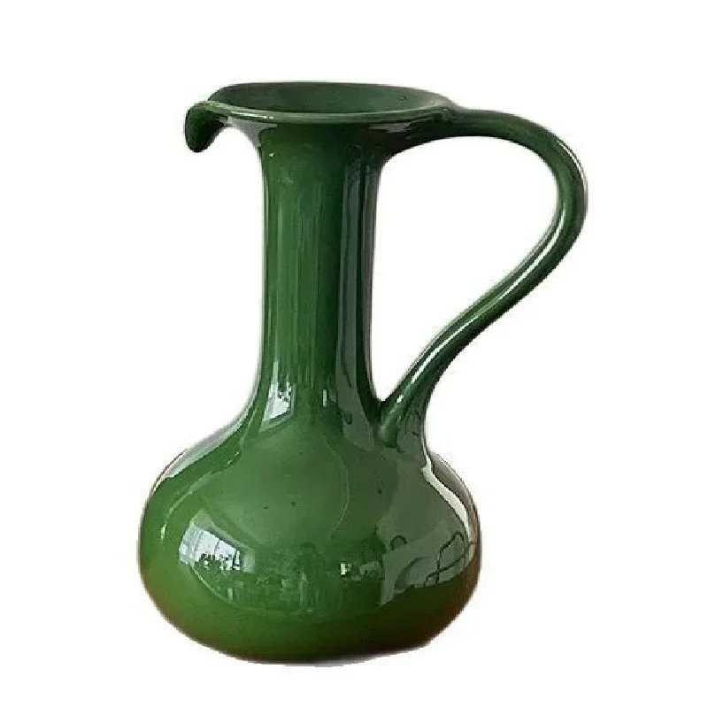 

Internet celebrity retro single ear ceramic vase flower arrangement ornament high sense niche new Chinese light luxury vase