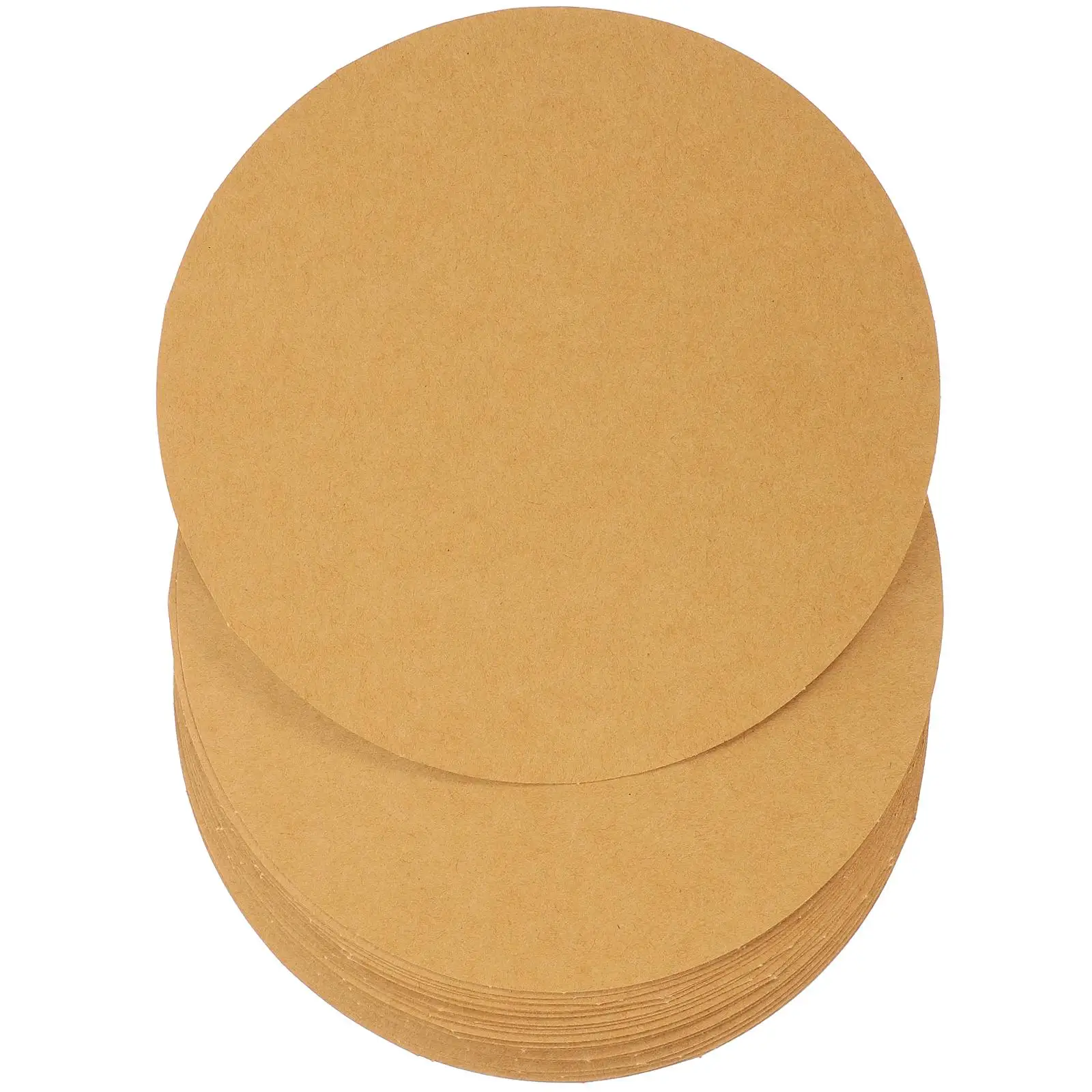 

40 Pcs Textured Cardstock Decorative Photo Paper Manual Heavy Duty Round Cardboard Circles Khaki Thick Child