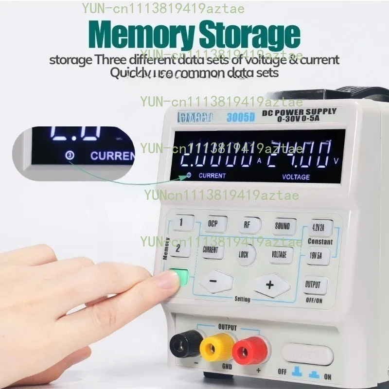 3005D Programmable Adjustable DC Power Supply 30V 5A, Lab Bench Voltage Stabilizer 110V/220V