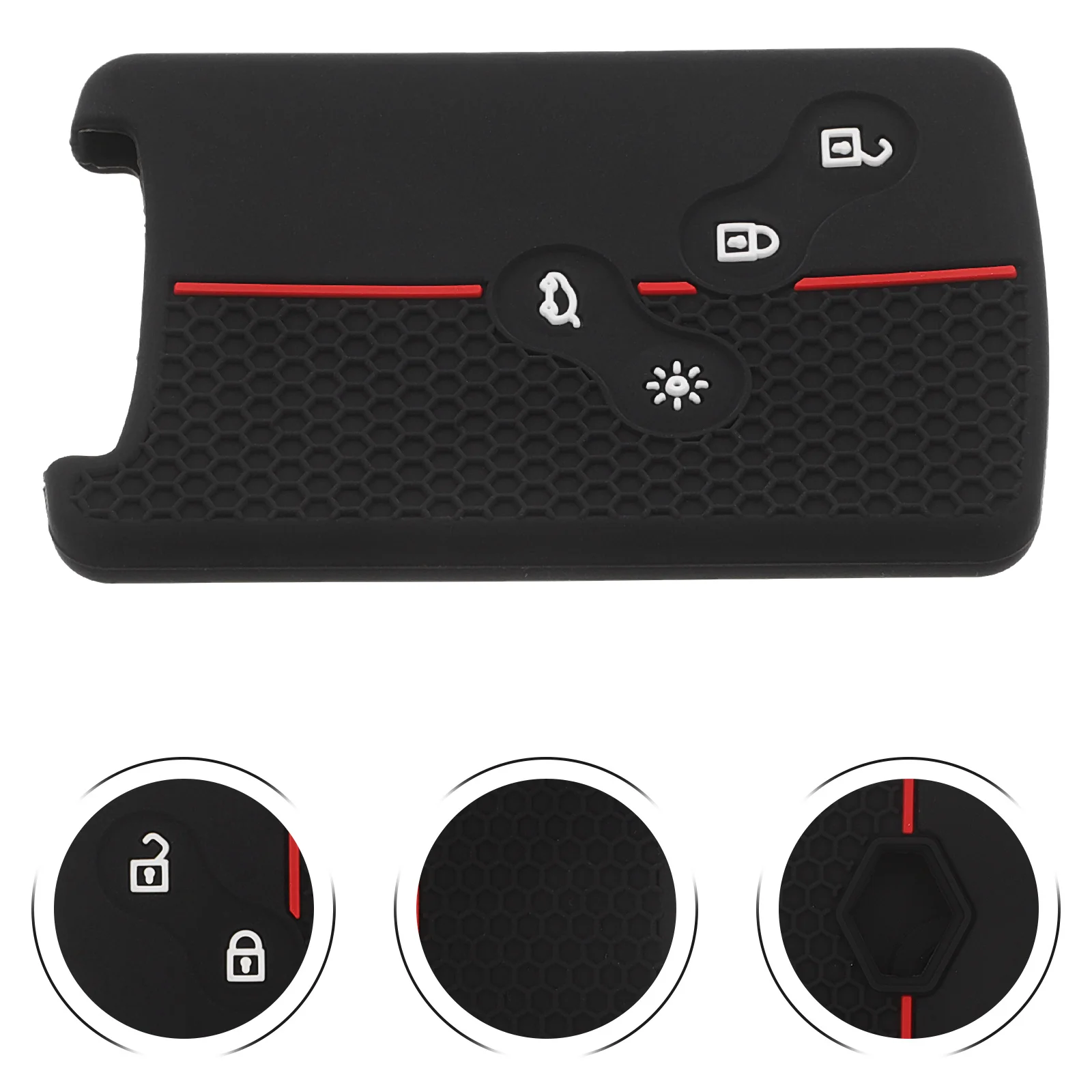 

2Pcs Silicone Car Key Case Cover with Stylish Pattern Weather Resistant Durability Protection for