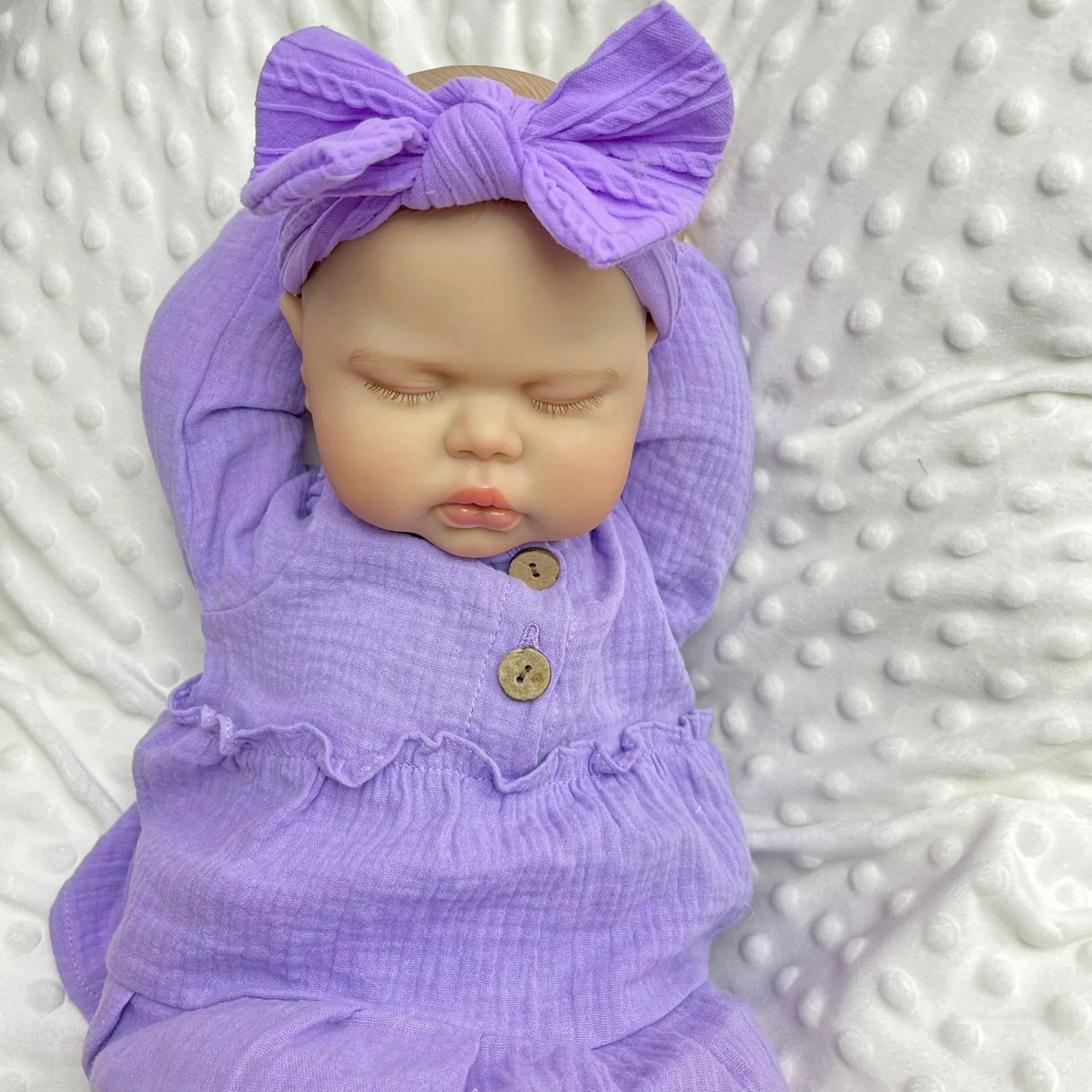 

BZDOLL Asleep 20inch Lifelike Cloth Body Reborn Fat Baby Doll Toy 50 CM 3D-Paint Skin Lovely Sleeping Doll Fashion Birthday Gift