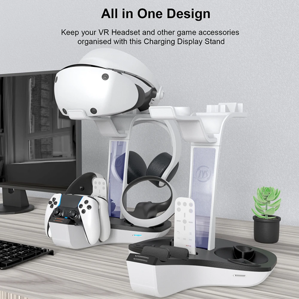 RGB ضوء تحكم المغناطيسي قفص الاتهام ، مهد ، تخزين نظارات قاعدة ، سماعات حامل ، حامل ل 5 VR2 لعبة الملحقات