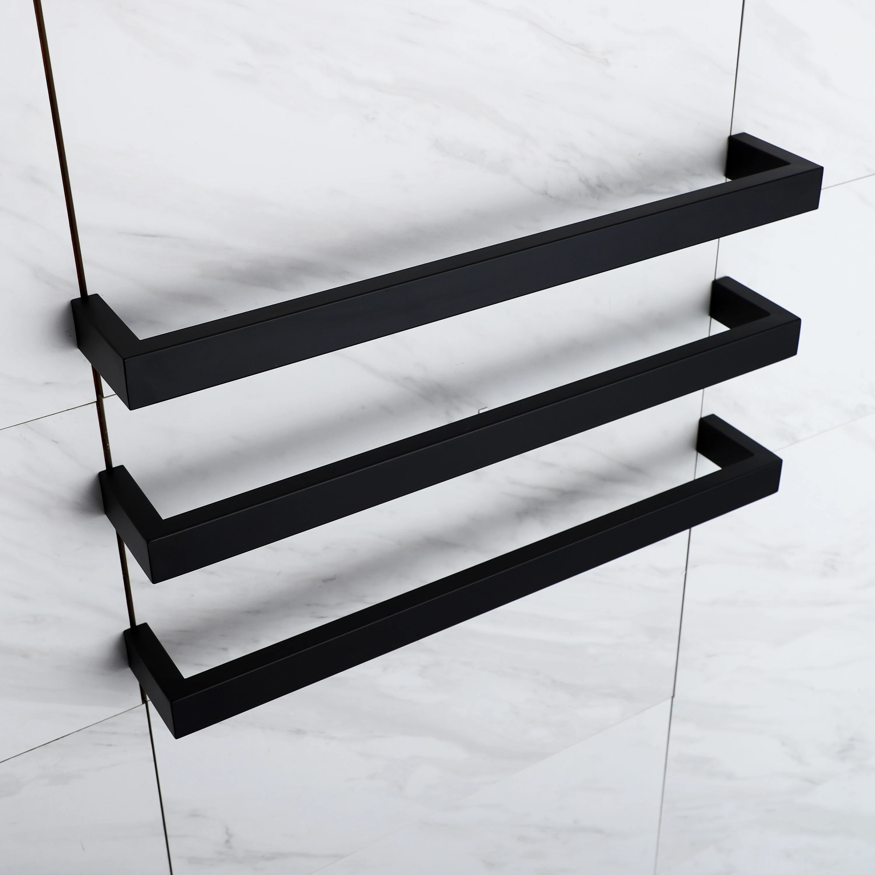 

Прямая продажа с фабрики, настенные одинарные черные вешалки для полотенец с подогревом, электрическая полотенцесушитель из нержавеющей стали S01B