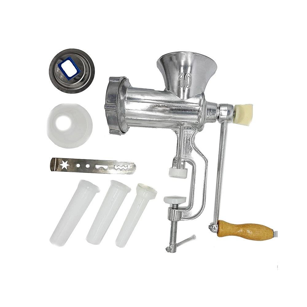 Meat And Biscuit Grinding Machine Manual Grinding Biscuit With Funnel P/Sausage and Aluminum Embedded