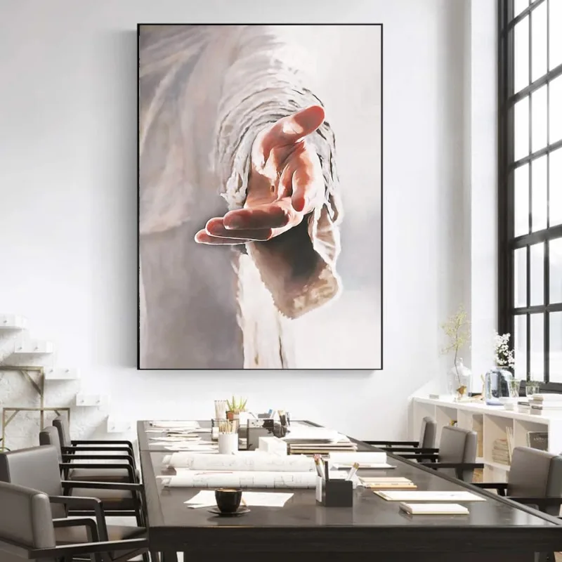 Jesus The Hand of God Frameless Canvas Painting Decorative Art Printing Poster Image Home Living Room Bedroom Decoration