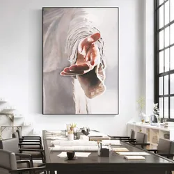 Jesus The Hand of God Frameless Canvas Painting Decorative Art Printing Poster Image Home Living Room Bedroom Decoration
