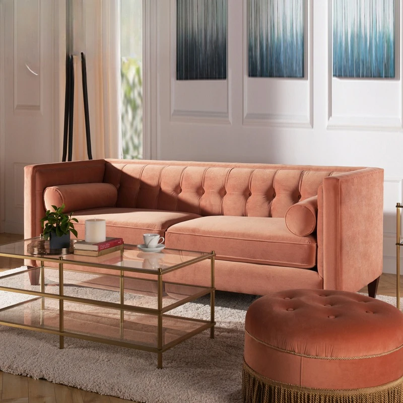 

Nordic small apartment living room technology velvet sofa combination modern simple furniture leave-in