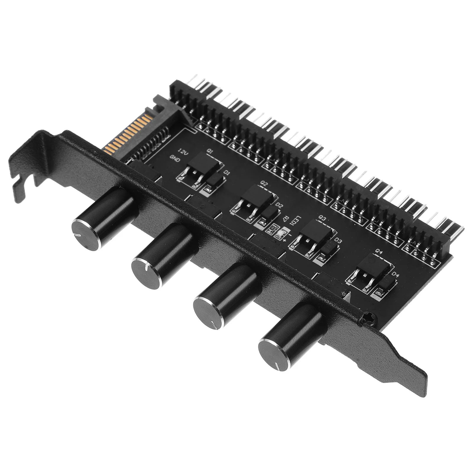 

1 Controller Hub Adjustable Speed Cooling Splitter For Pc Case Quiet Operation Pc Fan Hub Cooling Fan Supply Office