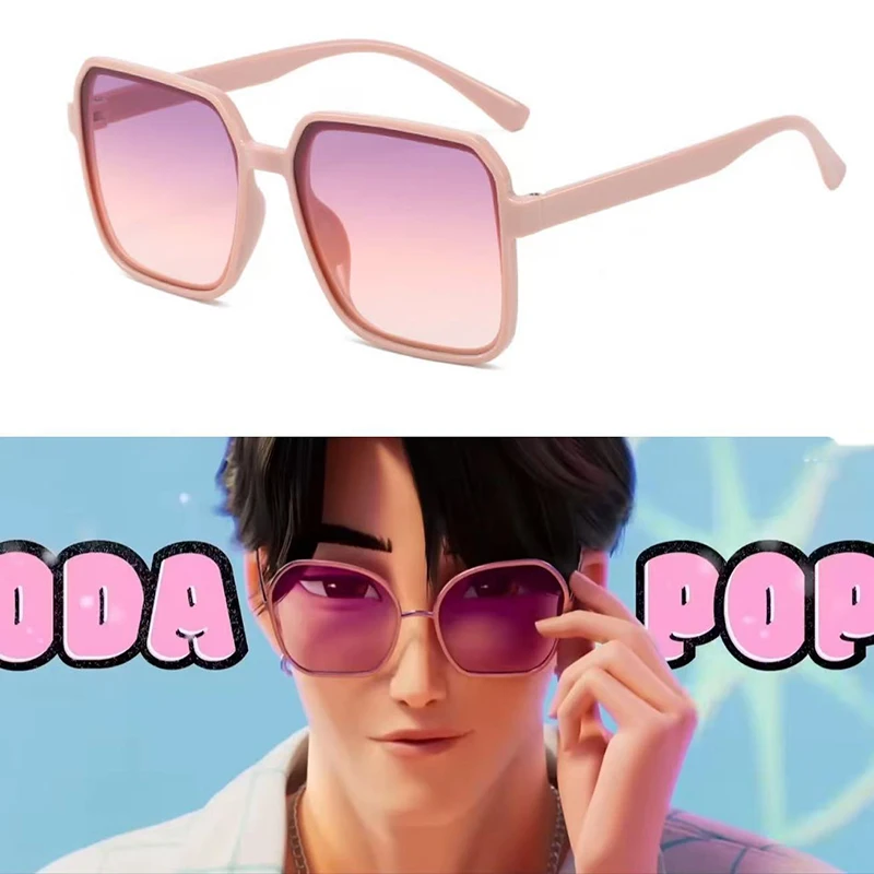 Anime Saja Boys Jinu Cosplay Okulary Kpop Idol Męskie Damskie Modne Okulary Przeciwsłoneczne Halloween Boże Narodzenie Impreza Akcesoria do Odgrywania Ról