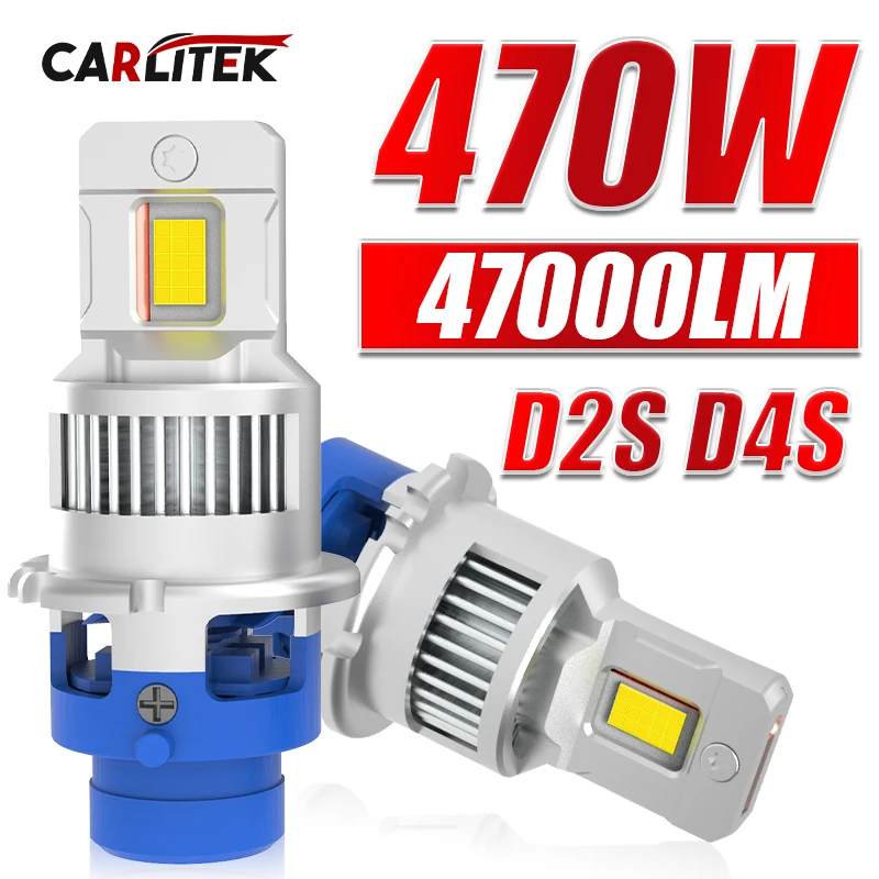 D2S D4S 1:1 Led Headlight HID Kit Xenon LED Bulbs Retrofit Kit 470W 47000LM D2R D4R Car Lamp Auto Light CSP CANbus 12V Plug&play