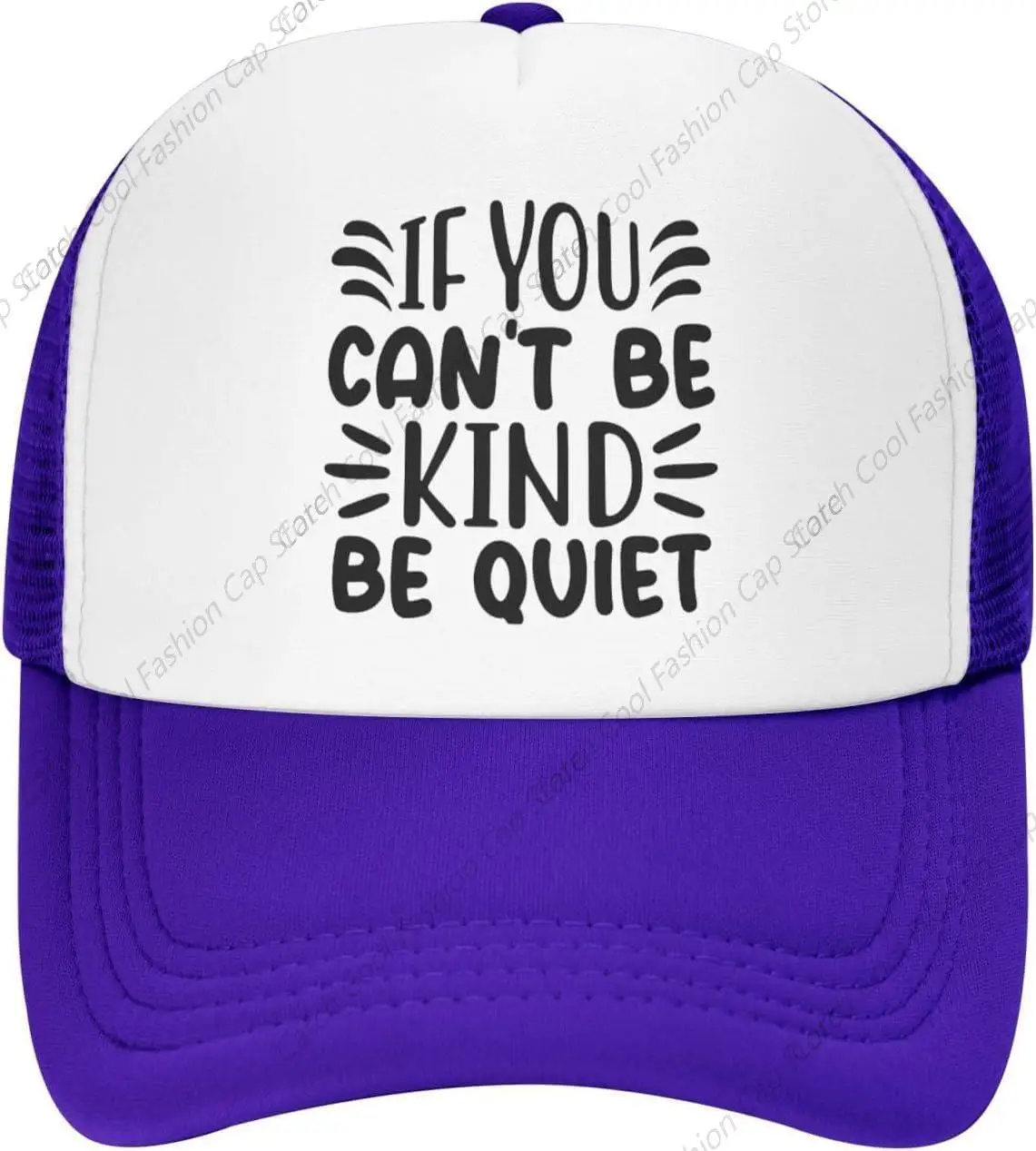 If You Can't be Kind be Quiet Baseball Cap for Men Women Trucker Mesh Hat Adjustable Sports Breathable Fashion Daily Unisex