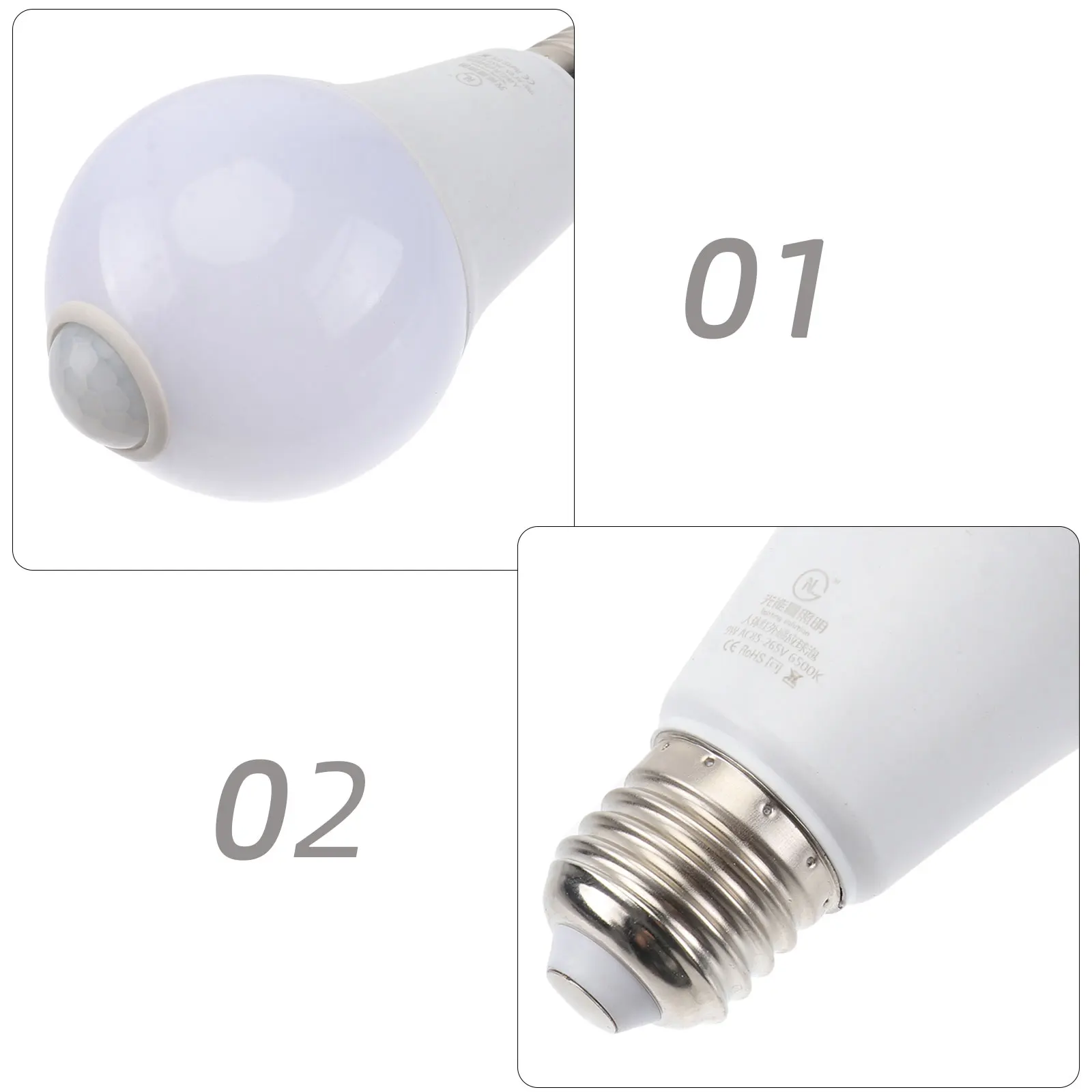 

Infrared Sensor LED Light Bulb Low Power Consumption Motion Activated Automatic Lighting for Hallway Bathroom Garage