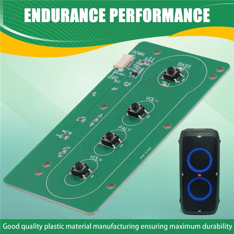 TTKK-New Replacement Key Switch Button Board For Partybox100 Party Box 100- Power Light Play Keyboard Function Connector 1Pc