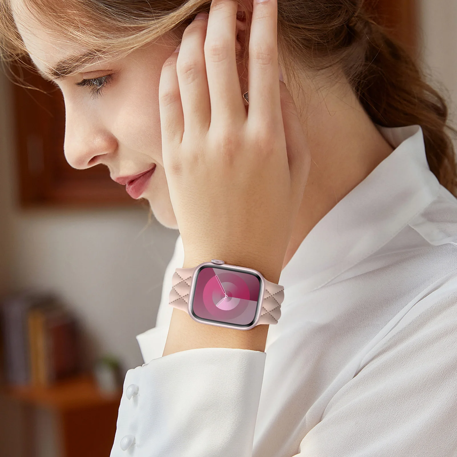 สายนาฬิกาซิลิโคนสําหรับ Apple Watch ultra 2 Band 49 มม.44 มม.40 มม.41 มม.46 มม.42 มม.45 38 correa สร้อยข้อมือ iWatch Series 10 9 8 7 SE