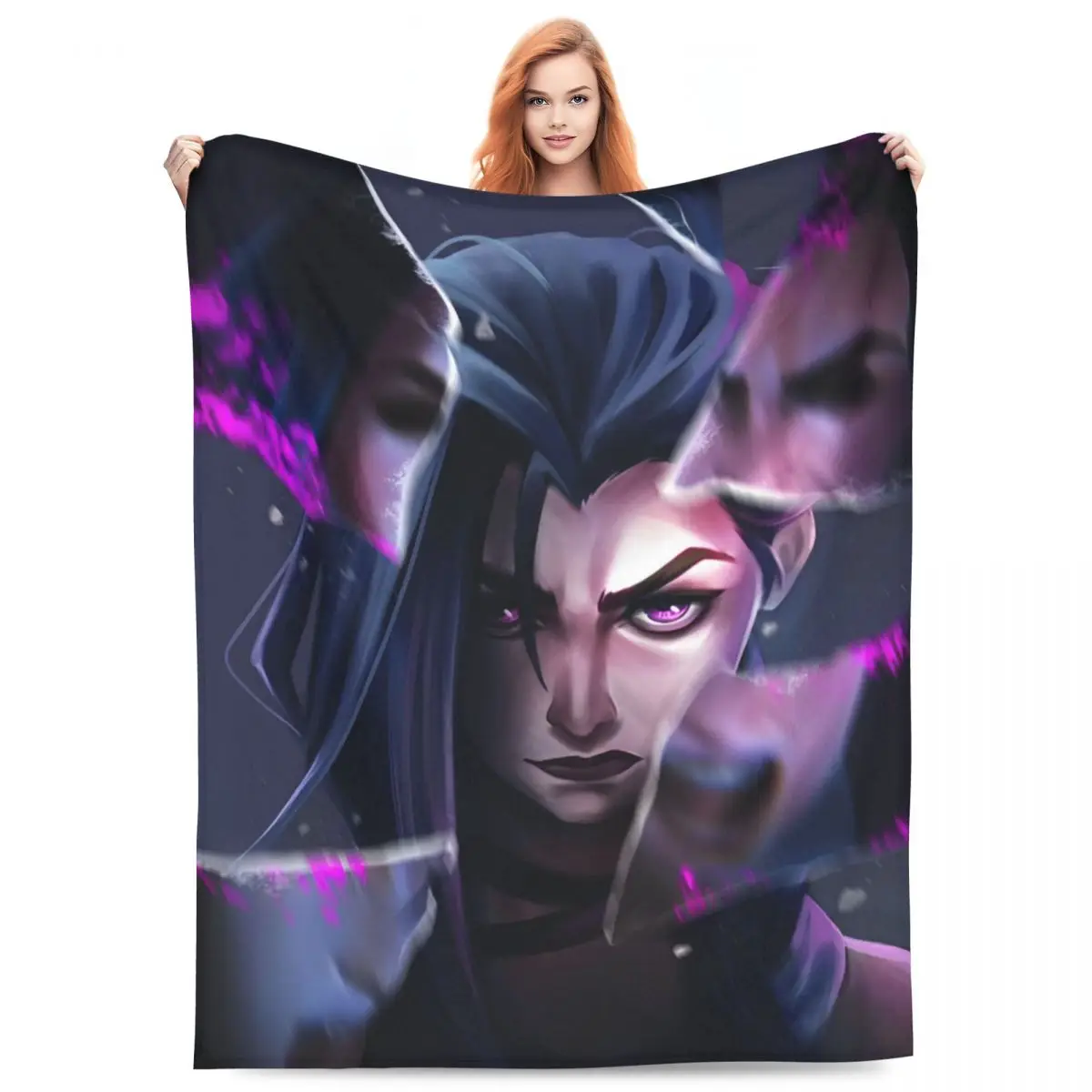 Arcane Broken Jinx Wool Blankets Action Adventure Animation Awesome Throw Blankets for Home Hotel Sofa