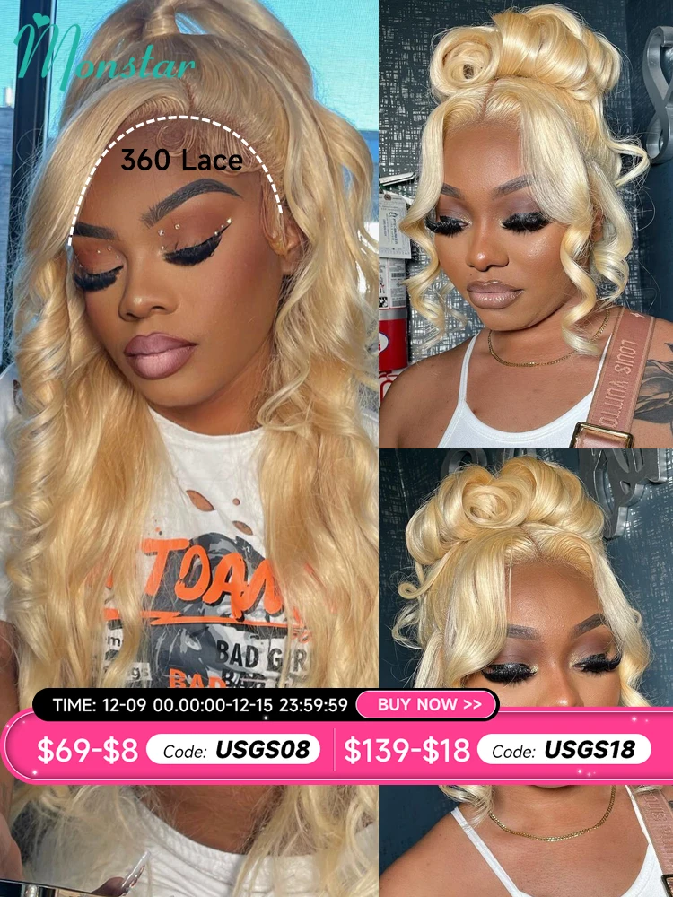 360 Lace Frontal Wig 13x4 13x6 613 Blonde Body Wave Lace Front Wig Pre plucked Transparent Brazilian Human Hair Lace Frontal Wig