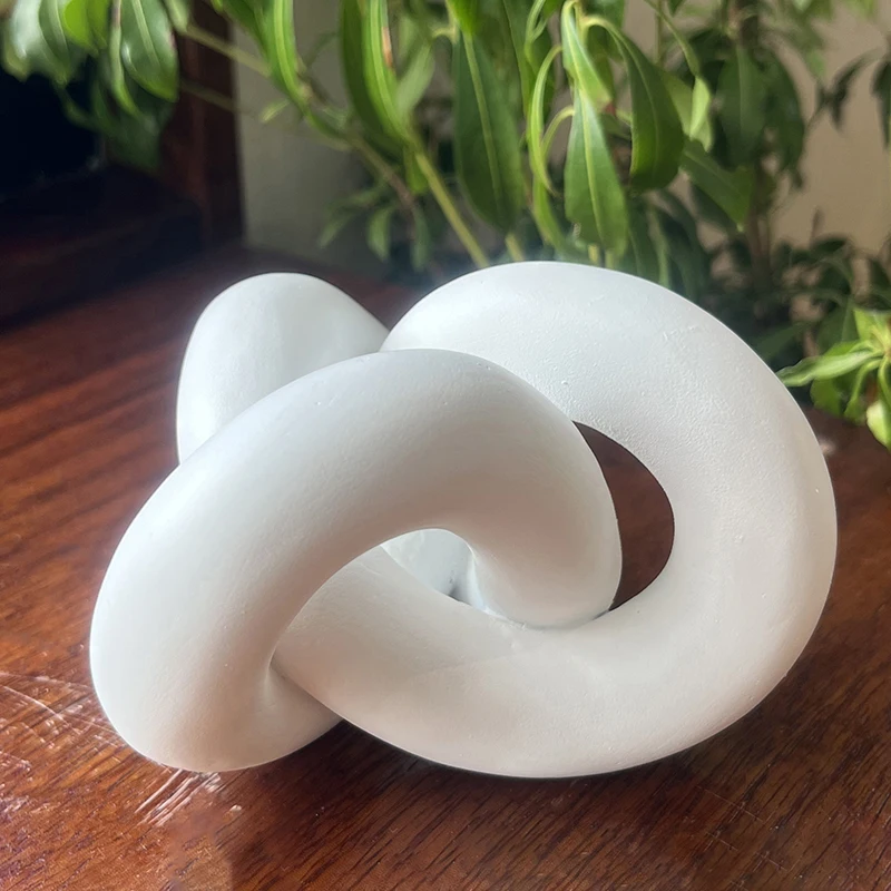 Węzeł z żywicy Decor Chain Link Decor White Rool Coffee Table Decor Book Shelf Decor Accents Home Decor Console Table Decor Items