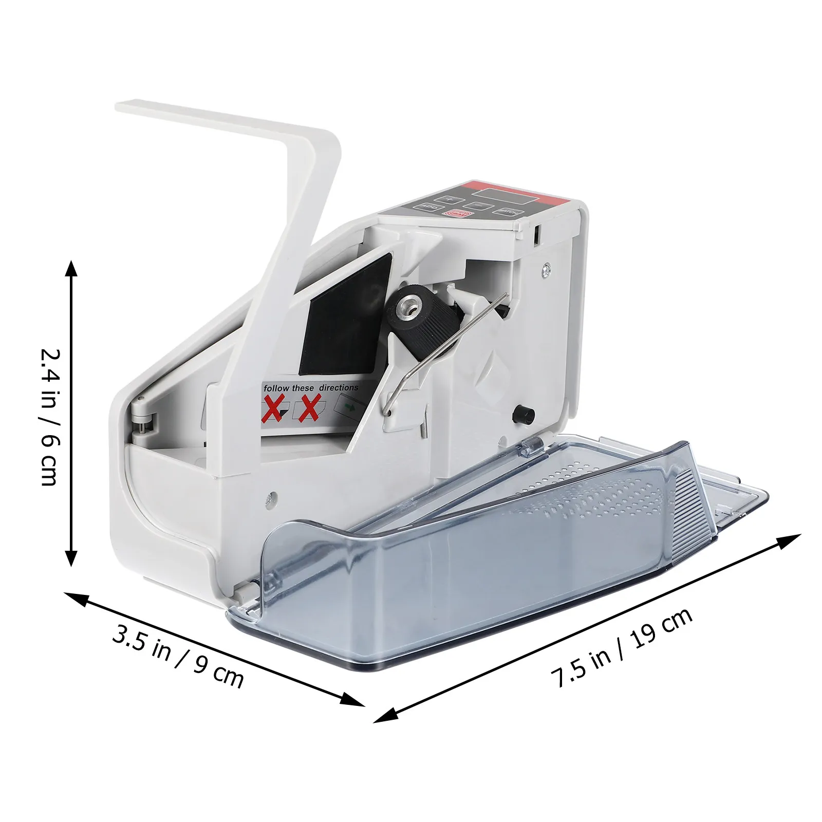 1Set Portable Handheld Currency Counter Mini Cash Register Electronic Bill Counting Machine Counting for Office