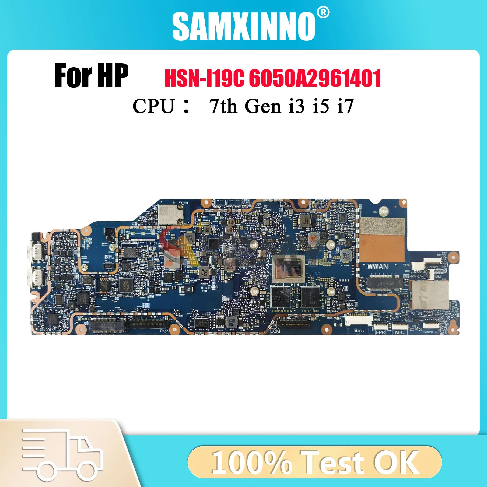 

6050A2961401 для ноутбука HP Engage Go, материнская плата L29467-301 L29467-001 с процессором M3-7Y30 i5-7Y57, 4 ГБ ОЗУ, 100% полностью протестировано