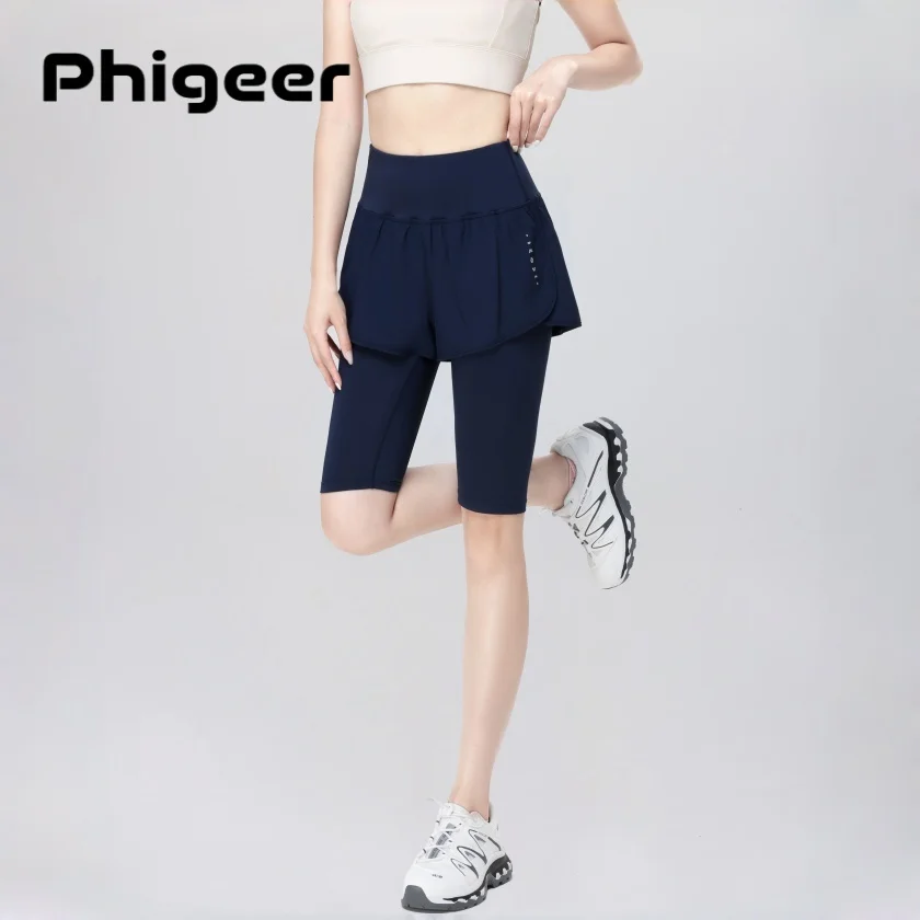 phigeer-2-in-1-ヨガショーツ＆ハイウエストアスレチックランニングショーツ（インナー＆ポケット付き）ジムウェア-レディース-カジュアルワークアウトショーツ