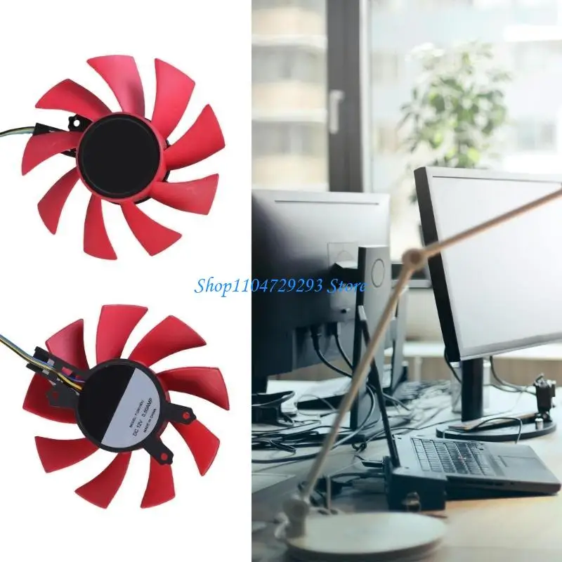 Y2GD Cicha 4pin Wentylator karty graficznej dla RTX2060 GTX1660 1660TI GRAFICS CARD ROVIator