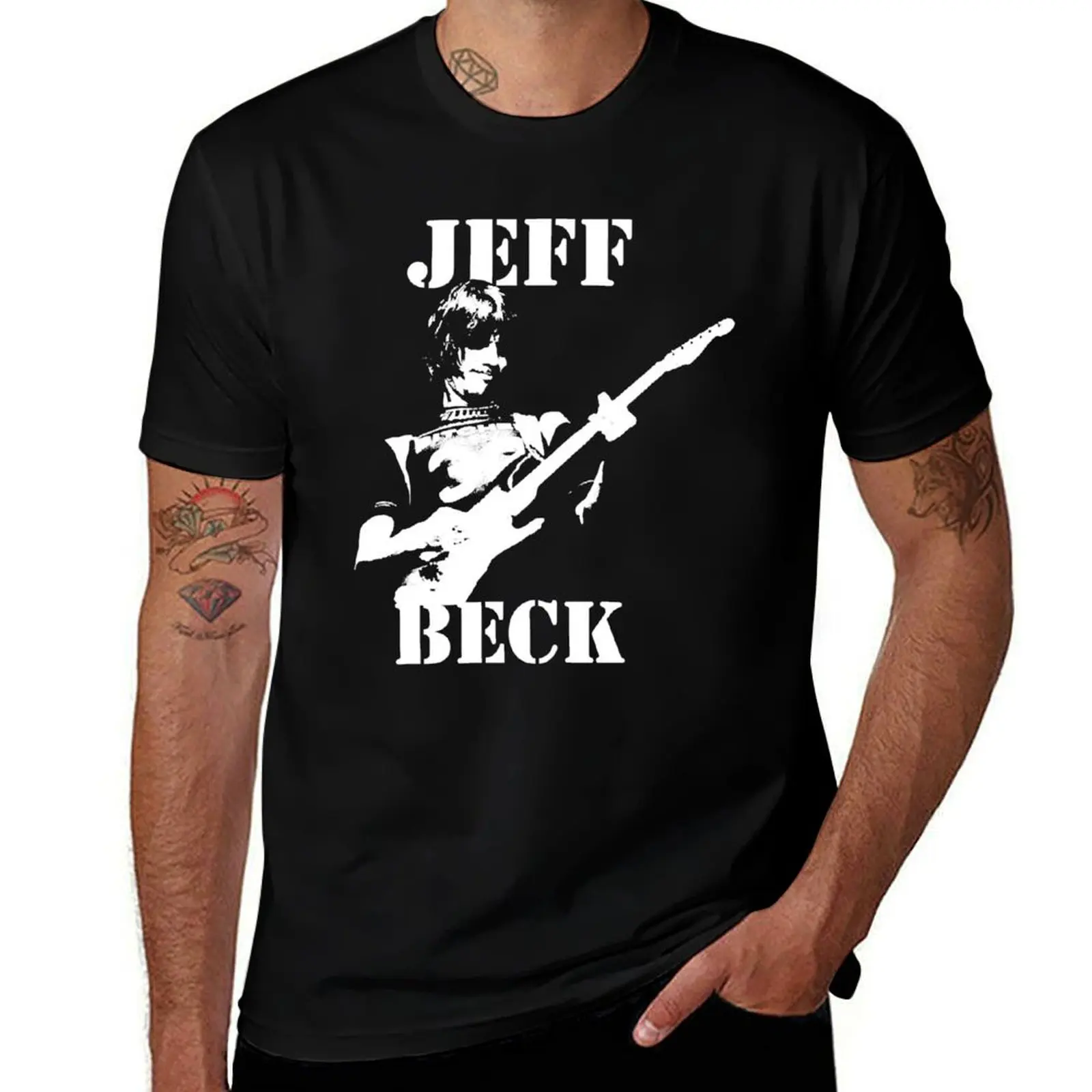 

Jeff - The White Stencil T-Shirt men t shirt cotton 100% man tshirt T-Shirt
