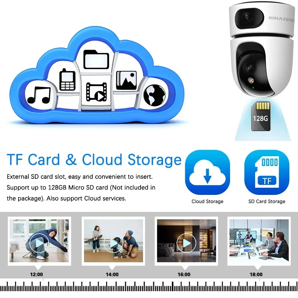 10X Zoom 4K WiFi IP Camera Dual Lens Smart Home Auto Tracking CCTV Camera Wireless Surveillance Camera Security Baby Monitor Cam image 6