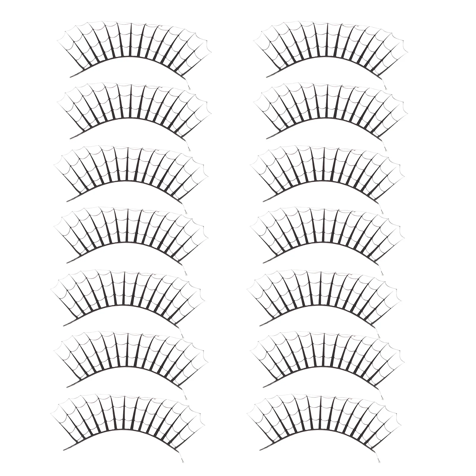 7Pairs Halloween Valse Wimpers Dichte Dramatische Cluster Overdreven Cosplay Stage Make Party Maskerade Vrouwen Accessoire