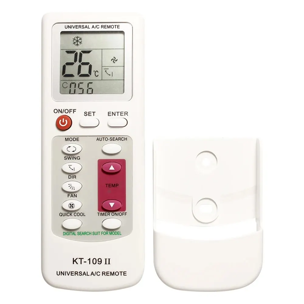 NEW KT109II Universal Air Conditioner Remote Control Replacement LCD Display Remote Control With Base