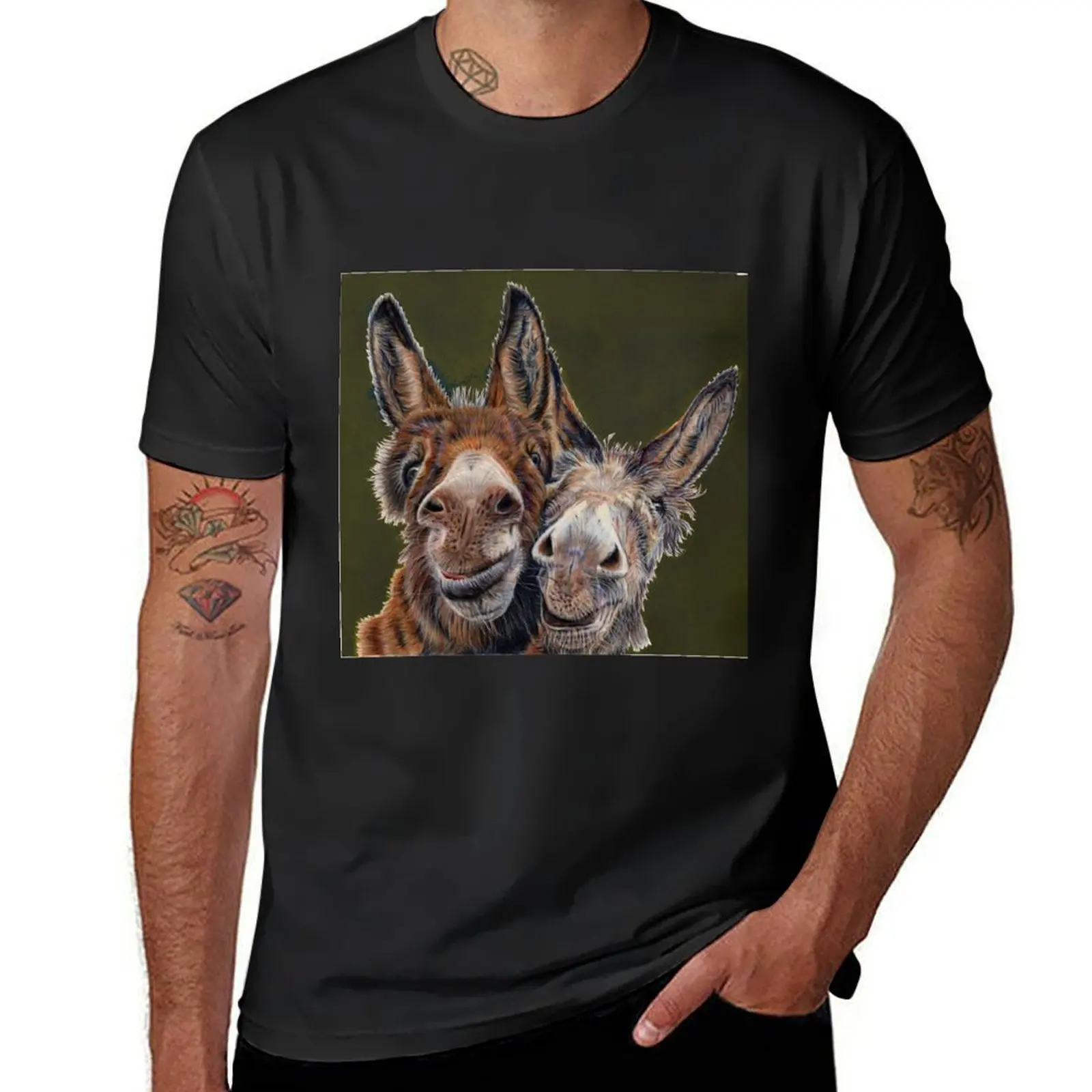 

Donkeys - Hee Haw T-Shirt for a boy oversizeds summer tops Short sleeve tee men t shirts