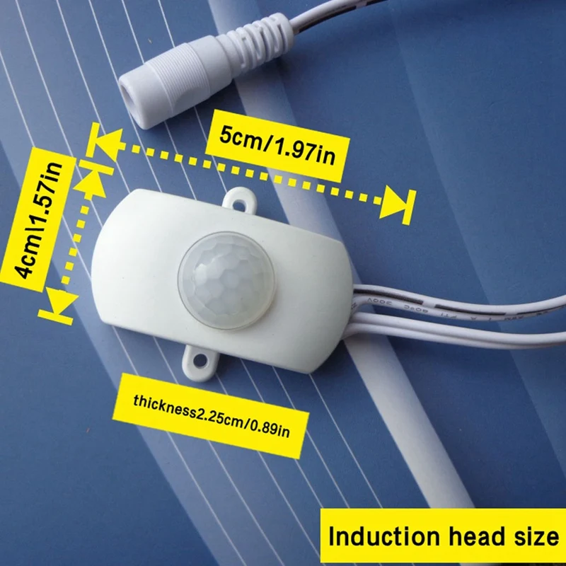 Interruptor de Sensor de movimiento PIR, módulo de interruptor de Detector de Sensor infrarrojo PIR para tira de luz LED, CC 6V, 12V, 24V, 5A