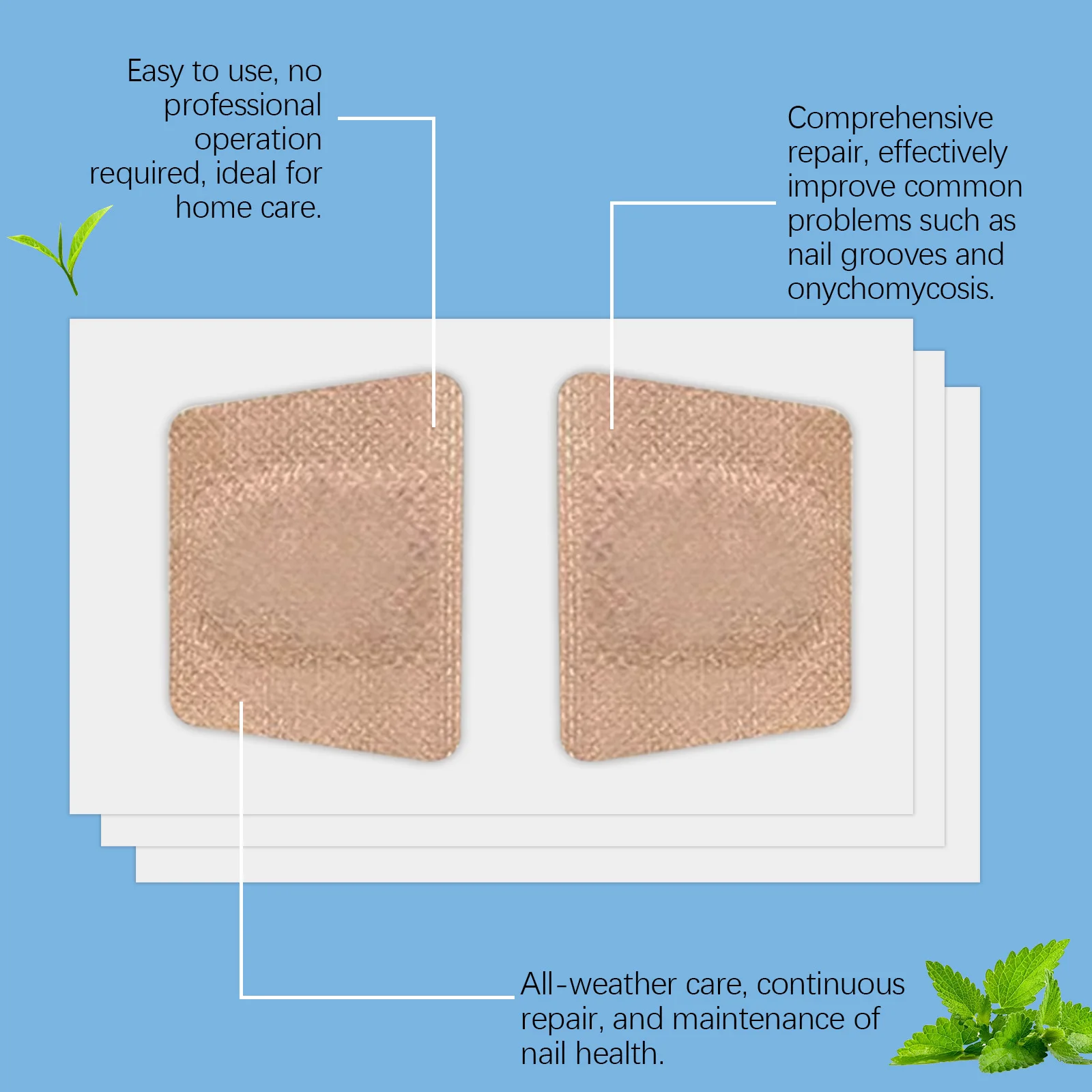 

XIMONTH Nail Care Patch Eliminate Dirts Relieve Discomfort Repair Damage Correcte Surface Brightening Luster Nail Nourish Patch