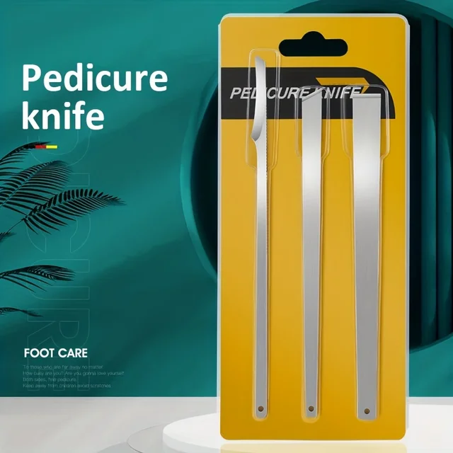3-częściowy zestaw noży do pedicure Profesjonalne narzędzia do pielęgnacji stóp wrastających paznokci Szczypce do paznokci ze stali nierdzewnej Zestaw do usuwania obcinaczy