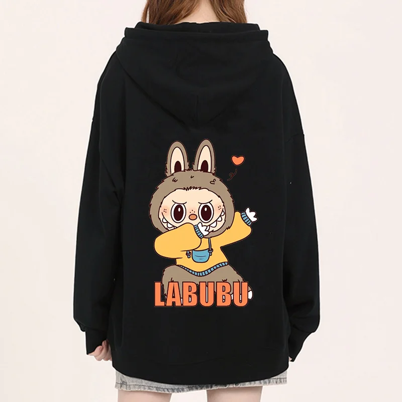 Anime LABUBU Print Hoodies Couple student street sports casual Hoodies