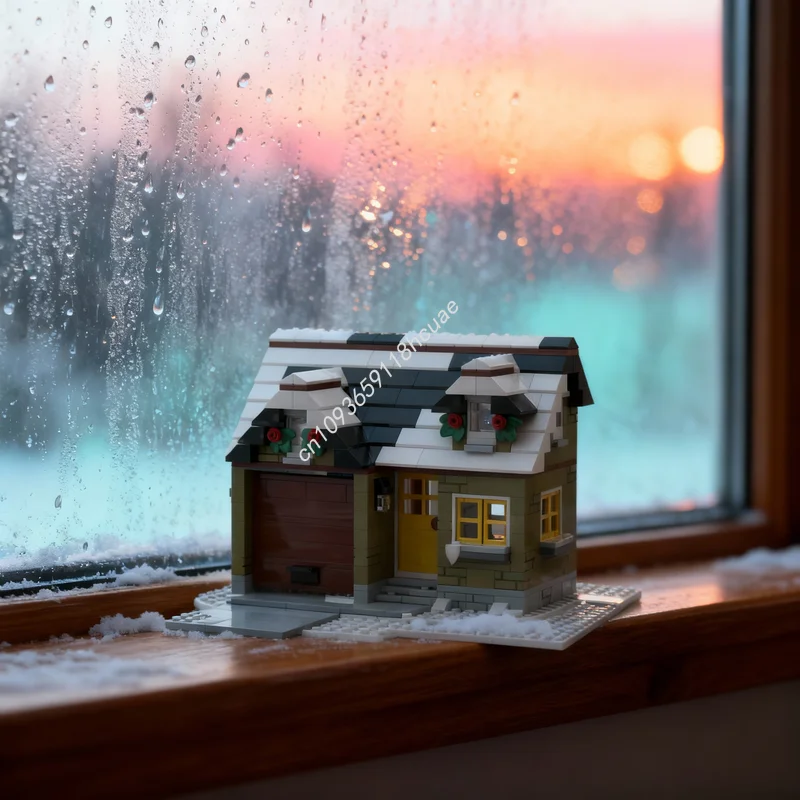 

369pcs MOC Seasonal Christmas Winter House 4 Model Building Blocks Toys Construction Christmas Gifts Education Brick Kids