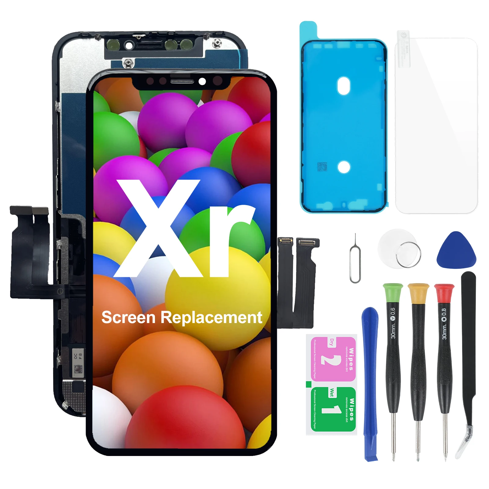 

For iPhone Xr screen replacement Retina 6.1" 3D Touch Screen LCD Display Digitizer Assembly with Repair Tool Kits, Waterproof