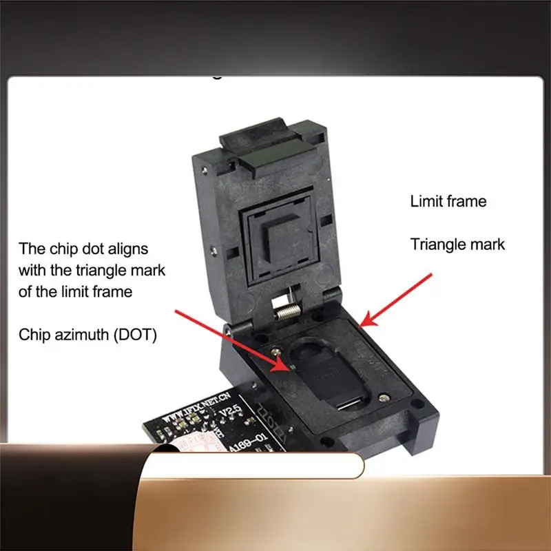 

RT-BGA169-01 BGA169 / BGA153 EMMC Adapter V2.5 With 4Pcs BGA Bounding Box For RT809H Programmer-N35R