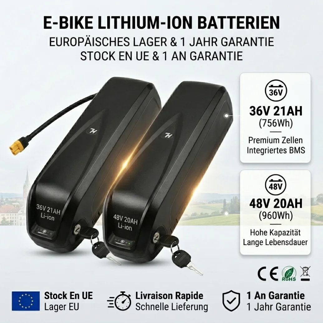 Elektrofahrrad Original Hailong Akku 48V 36V 20Ah 21Ah für achteckigen BBS02 BBS03 BBSHD Motor Hailong Akku 36V Hailong 48V mit Ladegerät XT60 +5A Ladegerät EU Schnellversand