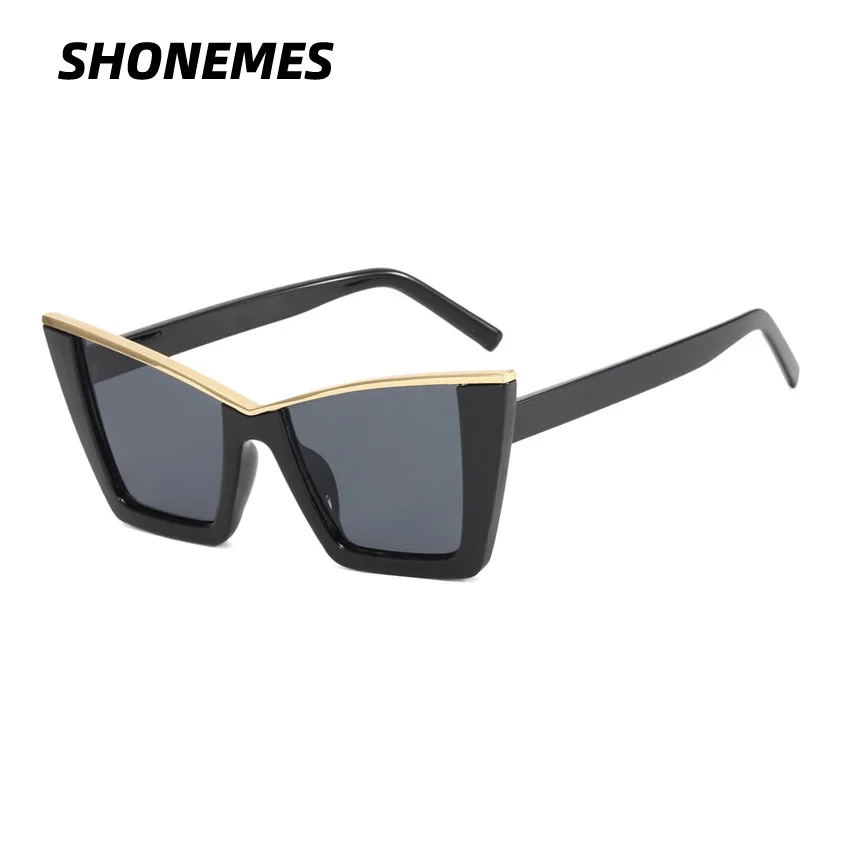 SHONEMES Cat Eye Sunglasses Retro Oversized Shades Outdoor UV400 Sun Glasses Black Tortoise for Women